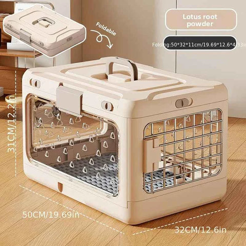 Foldable Pet Travel Carrier, PP Material with Reinforced Iron Mesh, Four Colors Available, Spacious When Expanded, Space-Saving When Folded – Ideal for Travel and Home Use, a Cozy Den for Your Pet./Lotus root powder In Australia - Darrahopens