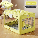 Foldable Pet Travel Carrier, PP Material with Reinforced Iron Mesh, Four Colors Available, Spacious When Expanded, Space-Saving When Folded – Ideal for Travel and Home Use, a Cozy Den for Your Pet./Lotus root powder