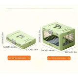 Foldable Pet Travel Carrier, PP Material with Reinforced Iron Mesh, Four Colors Available, Spacious When Expanded, Space-Saving When Folded – Ideal for Travel and Home Use, a Cozy Den for Your Pet./Mustard yellow