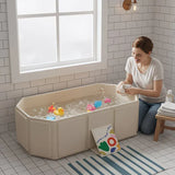 Foldable Bathtub: Instant Setup, Folds 10,000 Times, Four-Layer Insulation, One Tub for Bathing, Foot Soaking, Laundry, and Pet Washing./Graffiti green