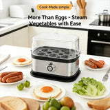 Multifunctional Electric Egg Cooker – Holds 6 Eggs, Timer Control, Soft to Firm Doneness, Quick Breakfasts Made Easy with One Device. In Australia - Darrahopens