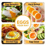 Multifunctional Electric Egg Cooker – Holds 6 Eggs, Timer Control, Soft to Firm Doneness, Quick Breakfasts Made Easy with One Device.