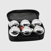 Petanque Boules Set – Chrome & Titanium Plated Steel Balls, with Jack, Measure Tool & Logo Bag, Backyard Beach Lawn Game（6-Ball Set） In Australia - Darrahopens