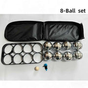 Petanque Boules Set – Chrome & Titanium Plated Steel Balls, with Jack, Measure Tool & Logo Bag, Backyard Beach Lawn Game(8-Ball Set） In Australia - Darrahopens