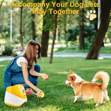 Automatic Pet Ball Launcher Toy with 3 Smart Launch Modes, Built-in Li-ion Battery & USB Charging, Long Battery Life, Indoor/Outdoor Use, Perfect Interactive Training Toy for Small and Medium Dogs（orange)