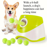 Automatic Pet Ball Launcher Toy with 3 Smart Launch Modes, Built-in Li-ion Battery & USB Charging, Long Battery Life, Indoor/Outdoor Use, Perfect Interactive Training Toy for Small and Medium Dogs.(aqua)