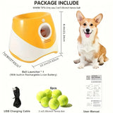 Automatic Pet Ball Launcher Toy with 3 Smart Launch Modes, Built-in Li-ion Battery & USB Charging, Long Battery Life, Indoor/Outdoor Use, Perfect Interactive Training Toy for Small and Medium Dogs.(aqua)