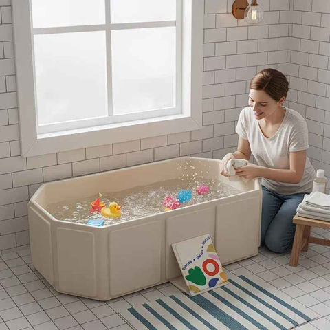 Foldable Bathtub: Instant Setup, Folds 10,000 Times, Four-Layer Insulation, One Tub for Bathing, Foot Soaking, Laundry, and Pet Washing./Yuxiangbai In Australia - Darrahopens