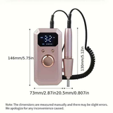Professional Nail Drill: Quiet and Efficient, LED Digital Display, 31 Accessories for All-in-One Use, Easy for Beginners to Master.rose gold