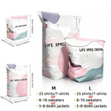 6PCS No-Pump Vacuum Storage Bags – Press to Flatten, Save 80% Space, Seasonal Storage Must-Have (Size: M)