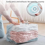 6PCS No-Pump Vacuum Storage Bags – Press to Flatten, Save 80% Space, Seasonal Storage Must-Have (Size: M)