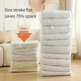 6PCS No-Pump Vacuum Storage Bags – Press to Flatten, Save 80% Space, Seasonal Storage Must-Have (Size: M)
