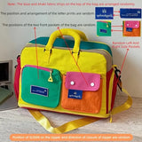 🌈 Color-Block Stitching Large Travel Duffel Bag | Multi-Functional Hand Luggage for Casual Trips/YELLOW
