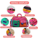 🌈 Color-Block Stitching Large Travel Duffel Bag | Multi-Functional Hand Luggage for Casual Trips/YELLOW