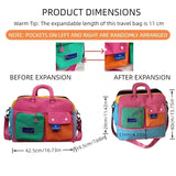 🌈 Color-Block Stitching Large Travel Duffel Bag | Multi-Functional Hand Luggage for Casual Trips/YELLOW