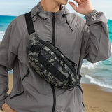Tactical Camo Waist Bag: Water-Repellent Oxford, Multi-Compartment, Lightweight 0.25kg, Chest/Crossbody/Waist Carry – All-Scenario Essential/CP camouflage