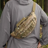 Tactical Camo Waist Bag: Water-Repellent Oxford, Multi-Compartment, Lightweight 0.25kg, Chest/Crossbody/Waist Carry – All-Scenario Essential/Jungle camouflage In Australia - Darrahopens