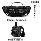 Tactical Camo Waist Bag: Water-Repellent Oxford, Multi-Compartment, Lightweight 0.25kg, Chest/Crossbody/Waist Carry – All-Scenario Essential/Jungle camouflage In Australia - Darrahopens