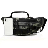 Tactical Camo Waist Bag: Water-Repellent Oxford, Multi-Compartment, Lightweight 0.25kg, Chest/Crossbody/Waist Carry – All-Scenario Essential./Desert camouflage In Australia - Darrahopens