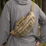 Tactical Camo Waist Bag: Water-Repellent Oxford, Multi-Compartment, Lightweight 0.25kg, Chest/Crossbody/Waist Carry – All-Scenario Essential/Night camouflage In Australia - Darrahopens