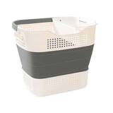Multi-functional Folding Laundry Basket: Hassle-free Storage, One Basket for All Your Clothes Sorting.dull grey