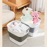 Multi-functional Folding Laundry Basket: Hassle-free Storage, One Basket for All Your Clothes Sorting.dull grey
