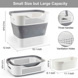 Multi-functional Folding Laundry Basket: Hassle-free Storage, One Basket for All Your Clothes Sorting.dull grey