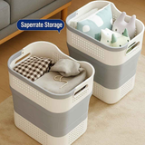 Multi-functional Folding Laundry Basket: Hassle-free Storage, One Basket for All Your Clothes Sorting.dull grey