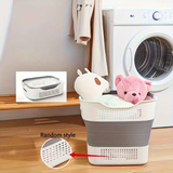 Multi-functional Folding Laundry Basket: Hassle-free Storage, One Basket for All Your Clothes Sorting.dull grey