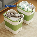 Multi-functional Folding Laundry Basket: Hassle-free Storage, One Basket for All Your Clothes Sorting.dull grey
