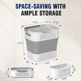 Multi-functional Folding Laundry Basket: Hassle-free Storage, One Basket for All Your Clothes Sorting.light brown