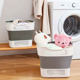Multi-functional Folding Laundry Basket: Hassle-free Storage, One Basket for All Your Clothes Sorting.light brown