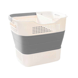 Multi-functional Folding Laundry Basket: Hassle-free Storage, One Basket for All Your Clothes Sorting.light brown