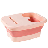 Foldable Foot Soak Tub: TPE Collapsible Deep Tub with Lid for Heat Retention, Foot Massage, Essential for Home Wellness and Relaxation.GREEN