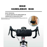 Cycling top tube bag, 2.4L large capacity holds all your small essentials, six reflective strips keep you safe during night rides, detachable for use as a crossbody bag, one bag for multiple uses./black
