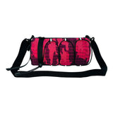 Cycling top tube bag, 2.4L large capacity holds all your small essentials, six reflective strips keep you safe during night rides, detachable for use as a crossbody bag, one bag for multiple uses./black