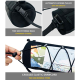 Cycling top tube bag, 2.4L large capacity holds all your small essentials, six reflective strips keep you safe during night rides, detachable for use as a crossbody bag, one bag for multiple uses./ching; cyan