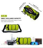 Cycling top tube bag, 2.4L large capacity holds all your small essentials, six reflective strips keep you safe during night rides, detachable for use as a crossbody bag, one bag for multiple uses./ching; cyan