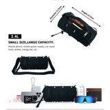 Cycling top tube bag, 2.4L large capacity holds all your small essentials, six reflective strips keep you safe during night rides, detachable for use as a crossbody bag, one bag for multiple uses./grass green