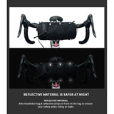 Cycling top tube bag, 2.4L large capacity holds all your small essentials, six reflective strips keep you safe during night rides, detachable for use as a crossbody bag, one bag for multiple uses./Scarlet camouflage