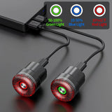 Smart Brake Light Dual Base High Brightness Bicycle Light: Aluminum Alloy Waterproof, Three Brightness Levels, USB Rechargeable 8-15 Hours Runtime, Brake Sensor Activation, Safe Night Riding.