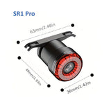 Smart Brake Light Dual Base High Brightness Bicycle Light: Aluminum Alloy Waterproof, Three Brightness Levels, USB Rechargeable 8-15 Hours Runtime, Brake Sensor Activation, Safe Night Riding.