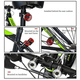 Smart Brake Light Dual Base High Brightness Bicycle Light: Aluminum Alloy Waterproof, Three Brightness Levels, USB Rechargeable 8-15 Hours Runtime, Brake Sensor Activation, Safe Night Riding.