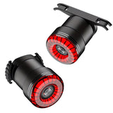 Smart Brake Light Dual Base High Brightness Bicycle Light: Aluminum Alloy Waterproof, Three Brightness Levels, USB Rechargeable 8-15 Hours Runtime, Brake Sensor Activation, Safe Night Riding.