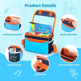 Bicycle Front Hanging Bag, Large Capacity Multi-Pocket Partitioned Storage, Transparent Front Cover for Quick Access, Velcro Straps for Easy Installation, Can Be Shoulder Carried or Mounted on Handlebars, Suitable for Outdoor Cycling and Daily Travel.