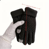 Unisex Winter Gloves - Thermal, Thickened, Waterproof, Windproof, Touchscreen Compatible