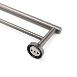 Darrahopens Home & Garden > Bathroom Accessories > Shower Accessories Gun Metal Stainless Steel 750mm Double Towel Rack Rail Holder Round Hanger Bar