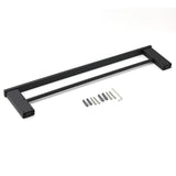 Darrahopens Home & Garden > Bathroom Accessories > Shower Accessories Matt Black Cubic Square 600mm Double Towel Rail Rack Hanger Holder Bar Wall Kit