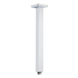 Darrahopens Furniture > Bathroom > Shower Heads & Screens WELS 16" Rainfall Shower Head 300mm Ceiling Dropper Extension Arm Chrome Square Set