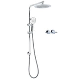 WELS Chrome 9" Rain Shower Head 3 Modes Handheld Rose Slide Rail Set Twin Taps | darrahopens.com.au Premium AU Stock